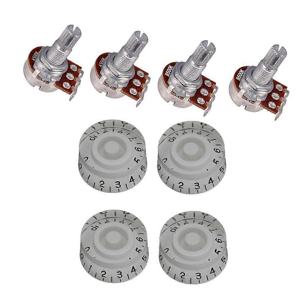 4pcs 500K Guitar Volume Potentiometer Pots and Control Knobs Golden