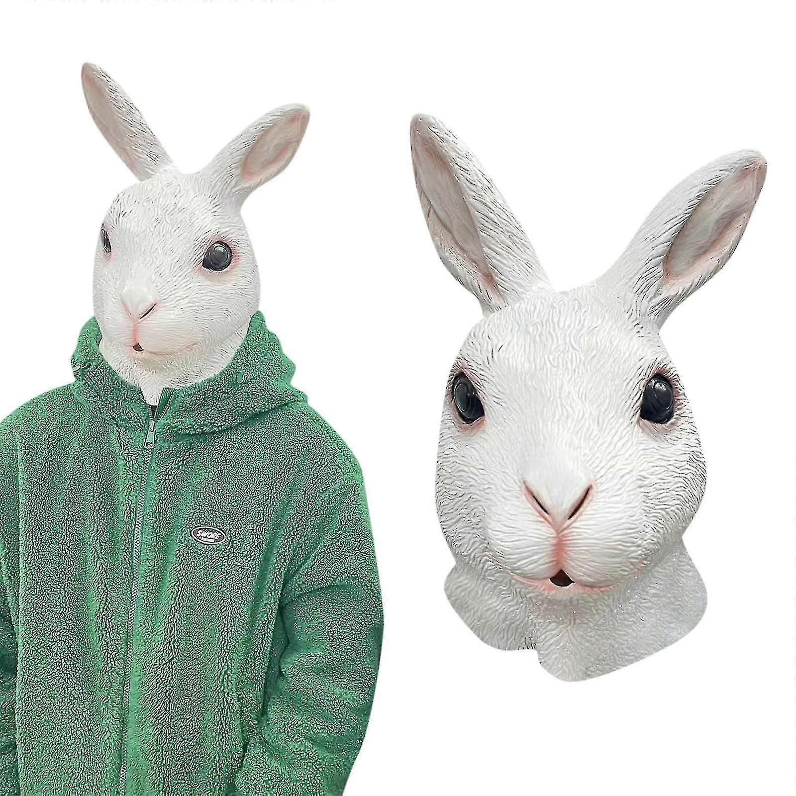 Halloween Party Cosplay Animal Mask Latex Rabbit Mask Bunny Mask ...