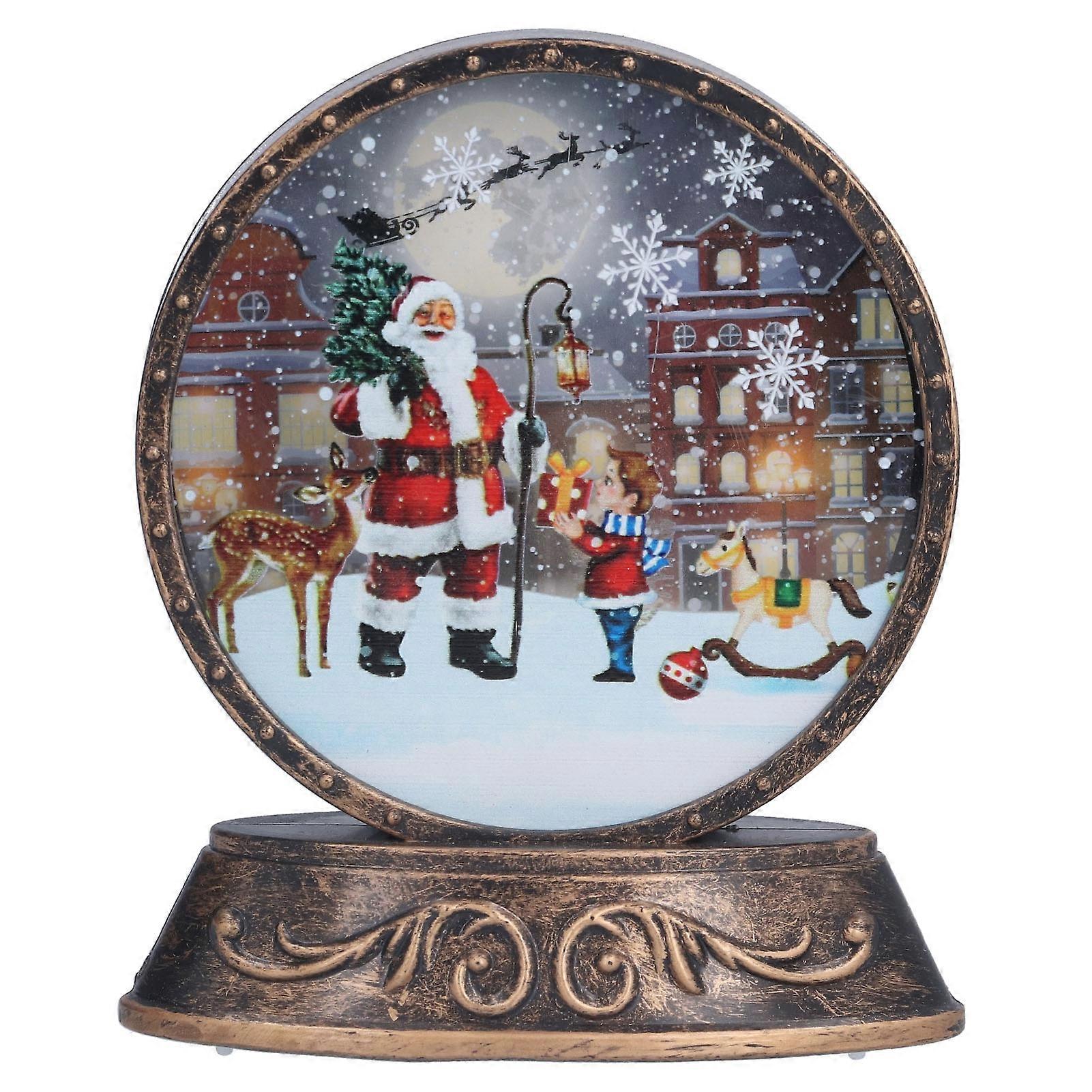 A Third LED Christmas Painting Desktop Light for Holiday Decor, 3D Design, Colorful Display, Ideal for Festival Parties