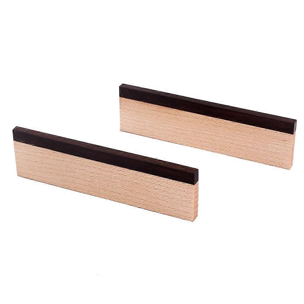 2 Pcs High Quality Wooden Dobro Bridge Saddle Blank Made Of Maple And Ebony