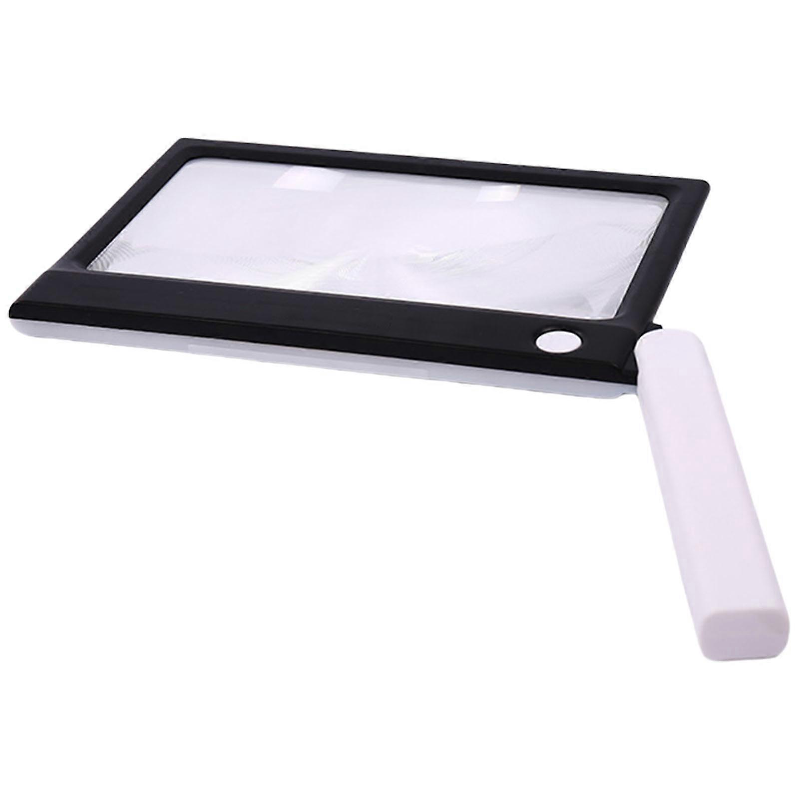 Full Pages Magnification Reading Aid with Light & 48 LEDs Easy To Use  Magnifying Tool Multifunction Magnifying Device  Black