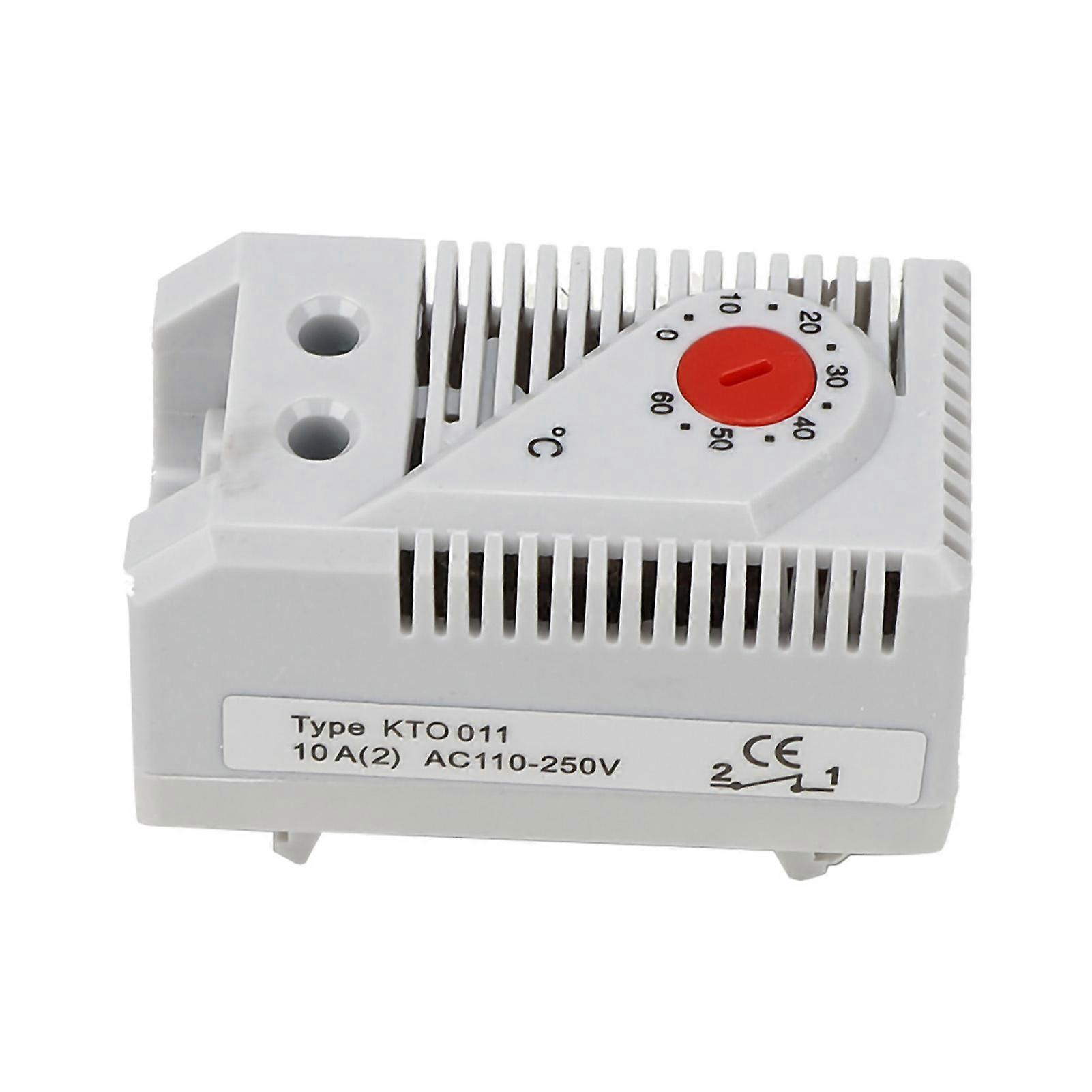 Mechanical Thermostat, Electric Mechanical Thermostat Temperature Controller Switch, 0-60℃ Adjustable Compact Thermostat for Heater, Filter Fan, 110V-