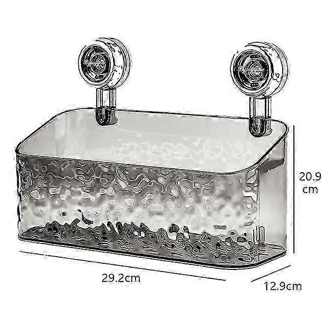 Light Luxury Style Glacier Pattern Suction Cup Shelf Toliet Home Bathroom Accessory Suction Cup Storage Rack Punch Free Sorting Box Shelf