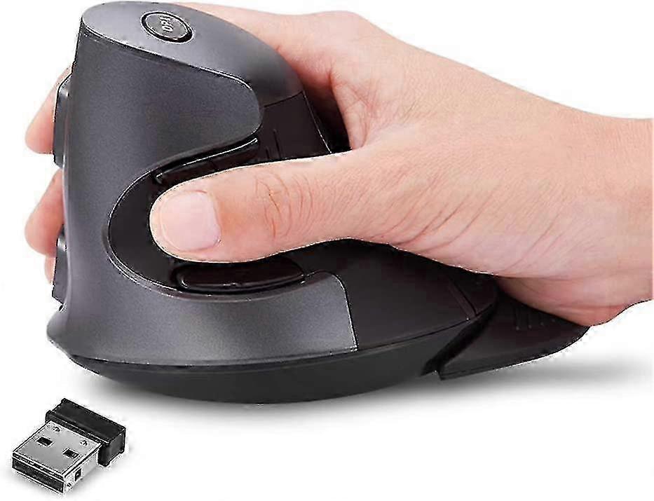 Wireless Vertical Ergonomic Mouse 3 Adjustable DPI (800-1200-1600), 6 Buttons, Detachable Design