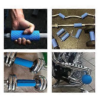 Gainz Thick Bar Adapters For Dumbbell/Barbell – 2" Grip, Grow Biceps, Blue - View #4