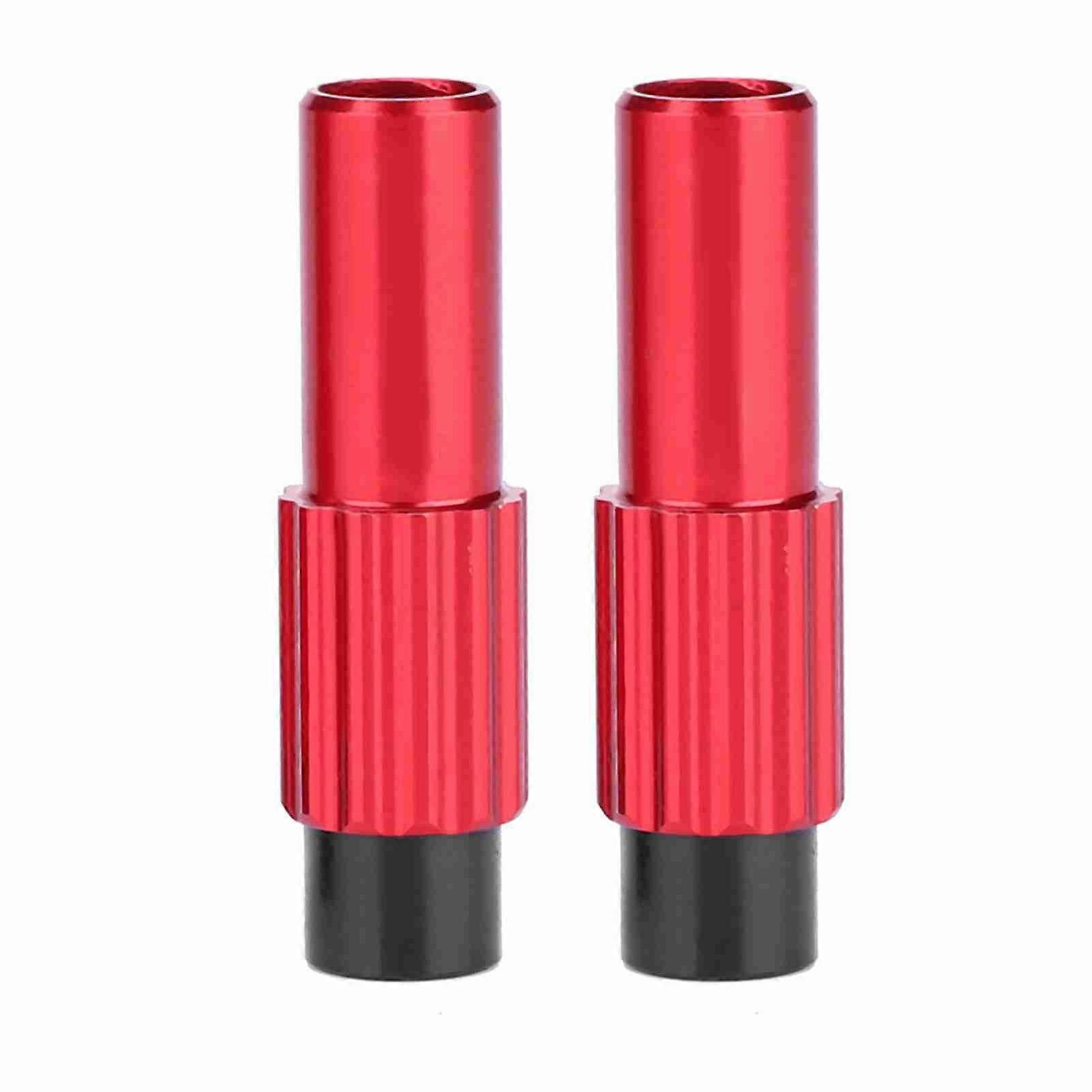 1 pair Bike Brake Cable Gear Shift Connector Line Regulator Adjuster Housing Cap (red)