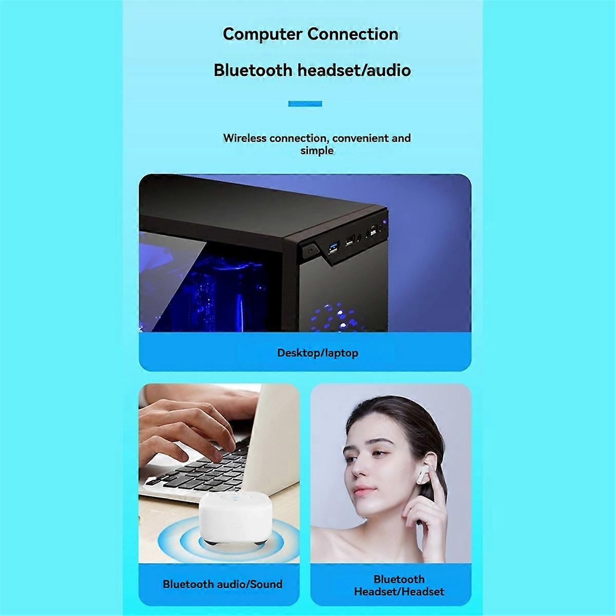 150 m USB Bluetooth 5.4 Adapter Treiberfreier Bluetooth-Adapter Computer USB Bluetooth Dongle