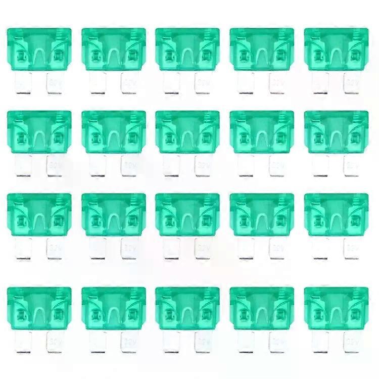 Auto Mini Blade Fuses-100 PCS,DC 12V,Green | Green