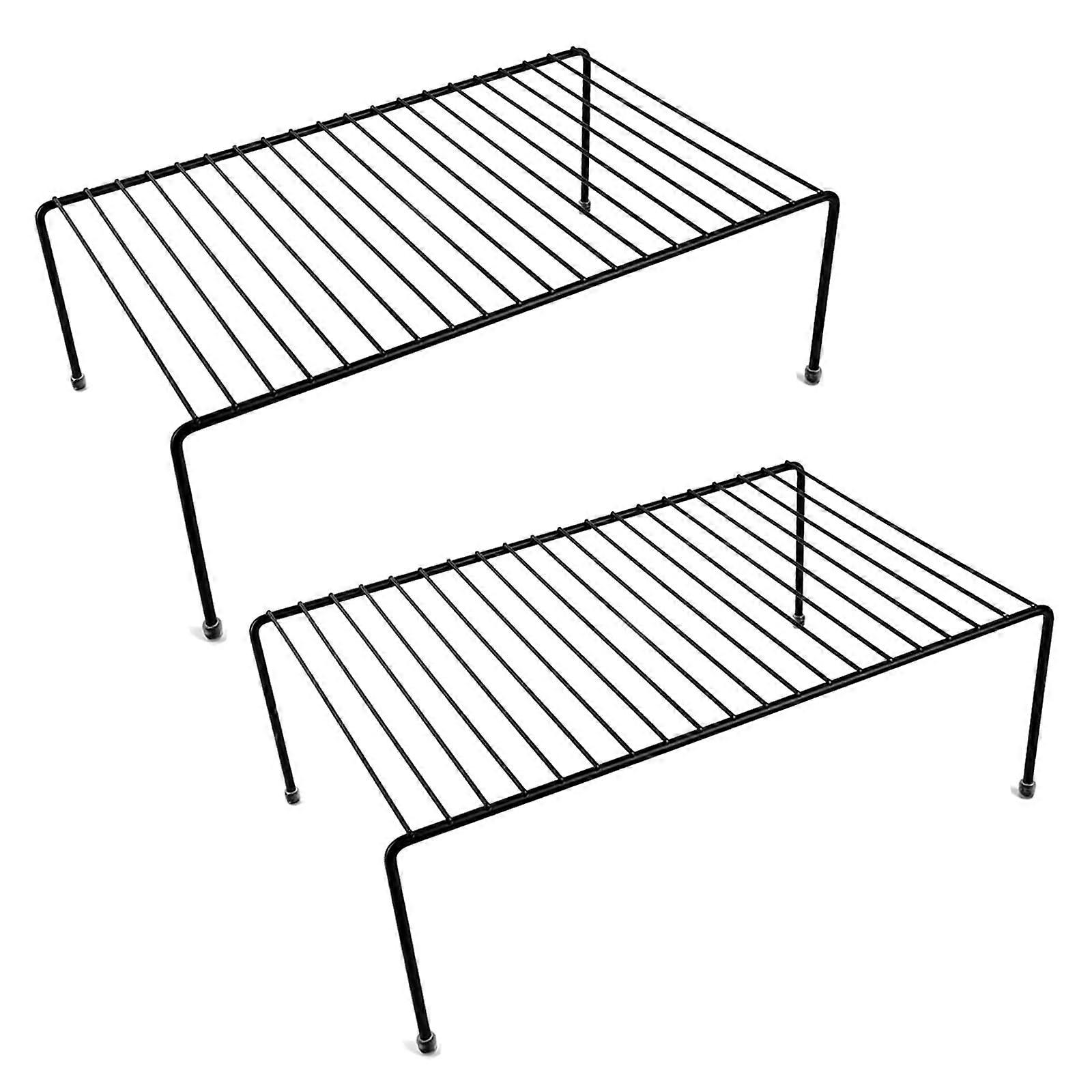 2 Pack Cabinet Storage Shelf Rack for Kitchen Counter and Cabinet Shelf 16.1 x 10.2 Inch
