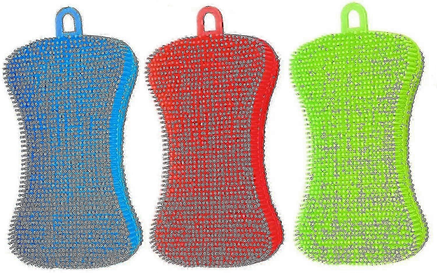 Silic Dish Spons,kit Gadts Brush Accessories (3 Pack)