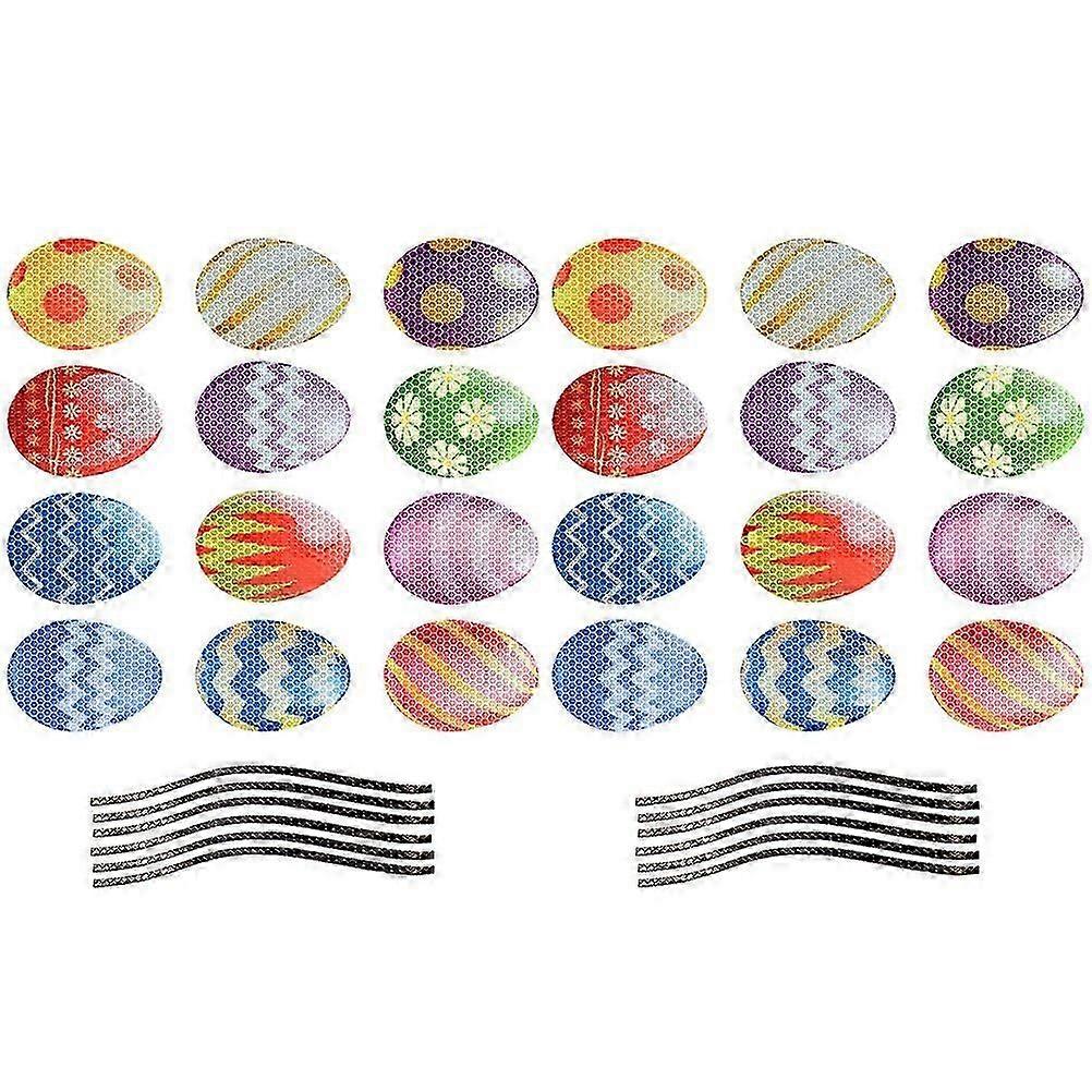 2 sets of Easter Decorations Reflective Magnets Car Sticker Easter Element Magnetic Car Decals