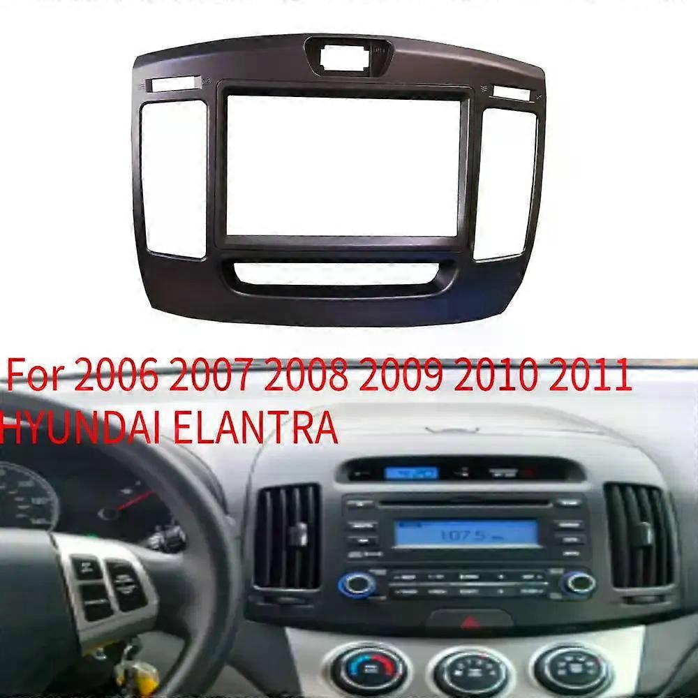 7 Inch 2 Din 9 inch Car Radio Fascia compatible for 2006 2007 2008 2009 2010 2011 HYUNDAI ELANTRA Dash Mount Kit Trim Panel
