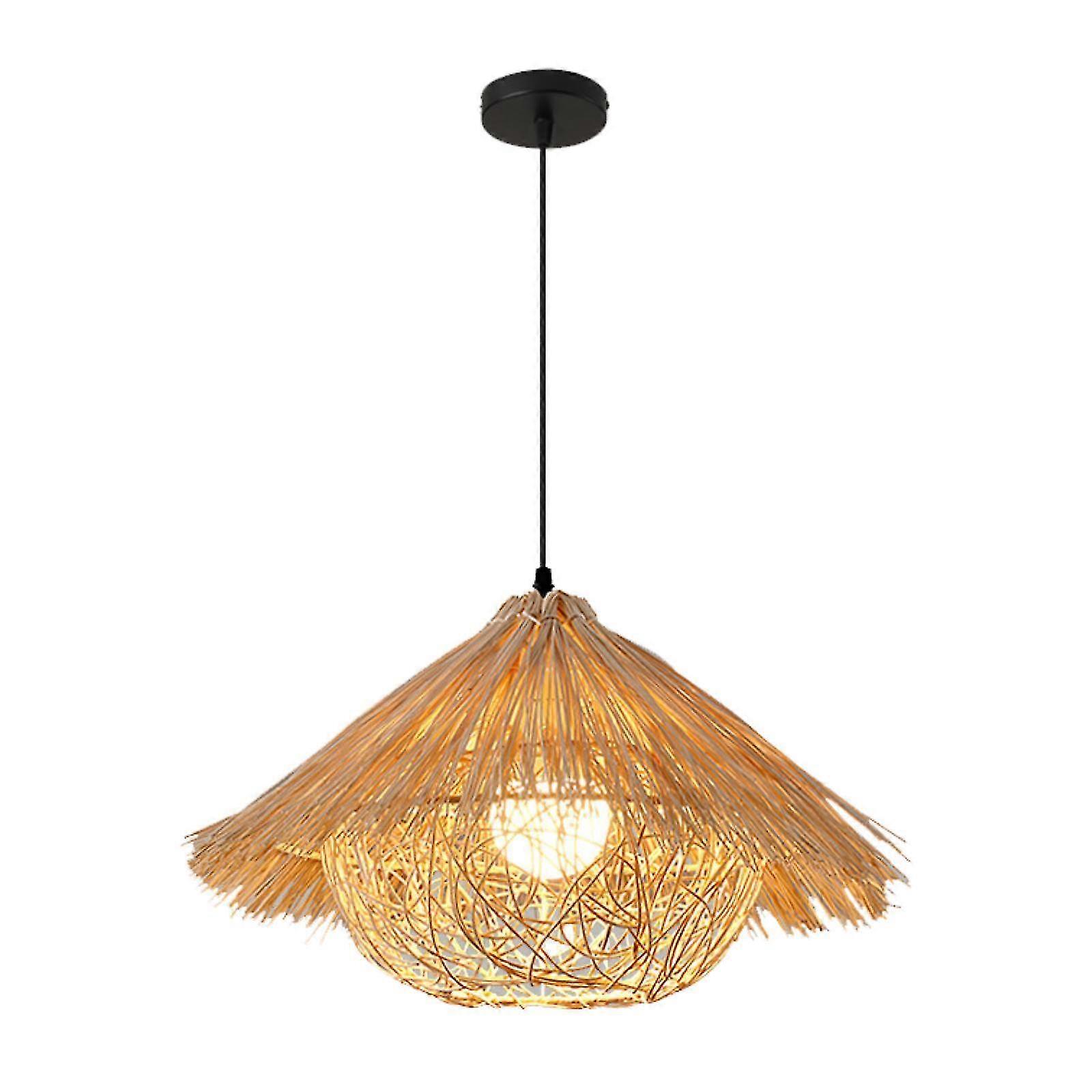 Rustic Woven Pendant Ceiling Light for Dining Room Entryway Hotel Decor