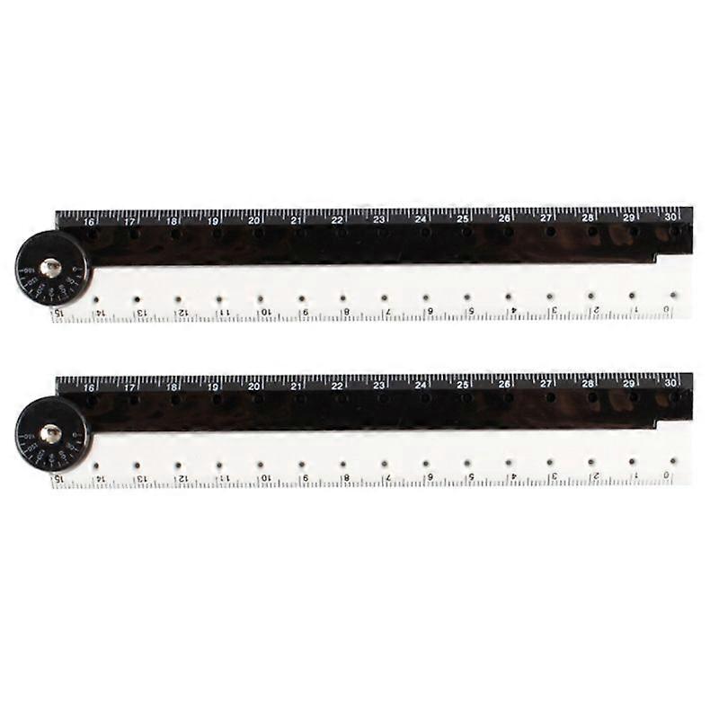 Plastic Ruler with White & Black Folding Ruler 30 cm Drawing Ruler for School