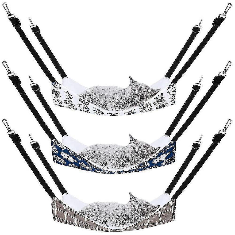 Hamac suspendu réversible pour chat avec sangles et crochets réglables L