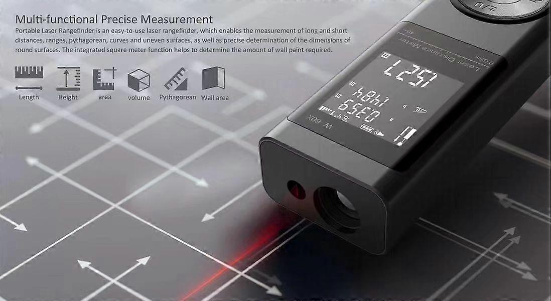 40/60/80M Smart Digital Laser Distance Meter Range Portable Rangefinder Range Finder Mini Handheld Distance Measuring Tool Meter