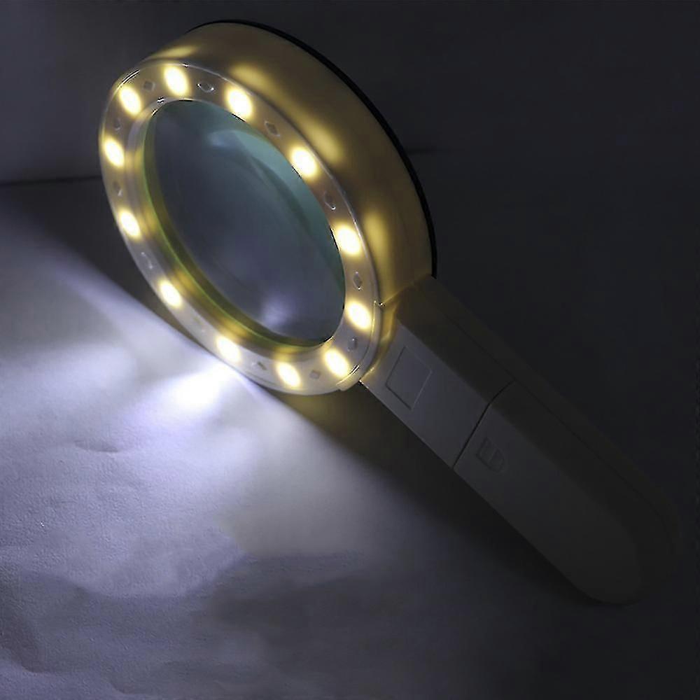 30x Reading Magnifier With Led Light - Illuminated Reading Magnifier
