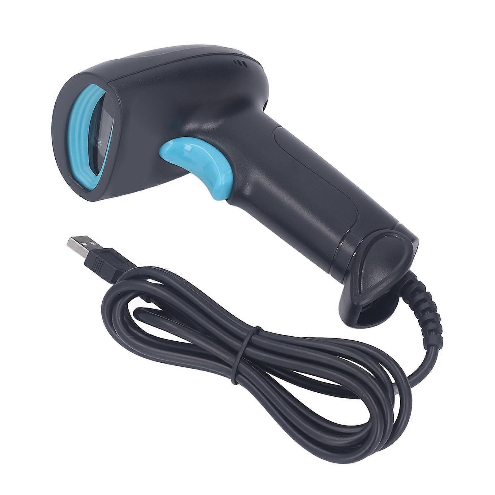 Wired Barcode Scanner High Accuracy Quick Response Smart Voice QR Code Reader for Inventory Supermarket Warehouse
