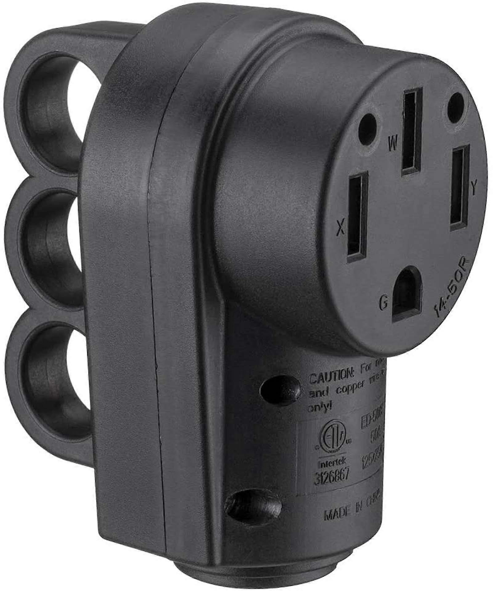 50AMP RV Replacement Female Plug with Easy Unplug Design, ETL Certified