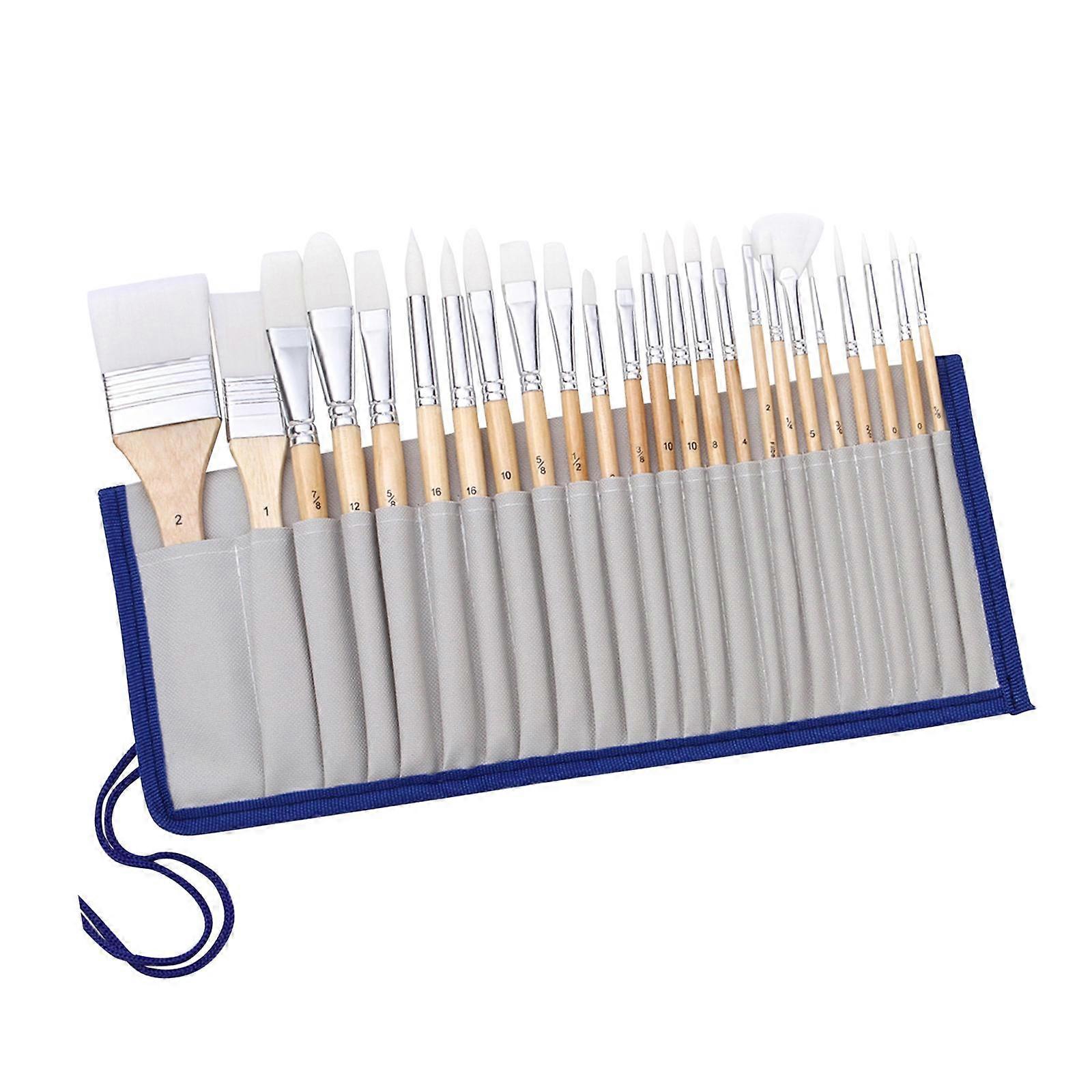 Round Flat Pointed Tip Painting Brush DIY Crafts White