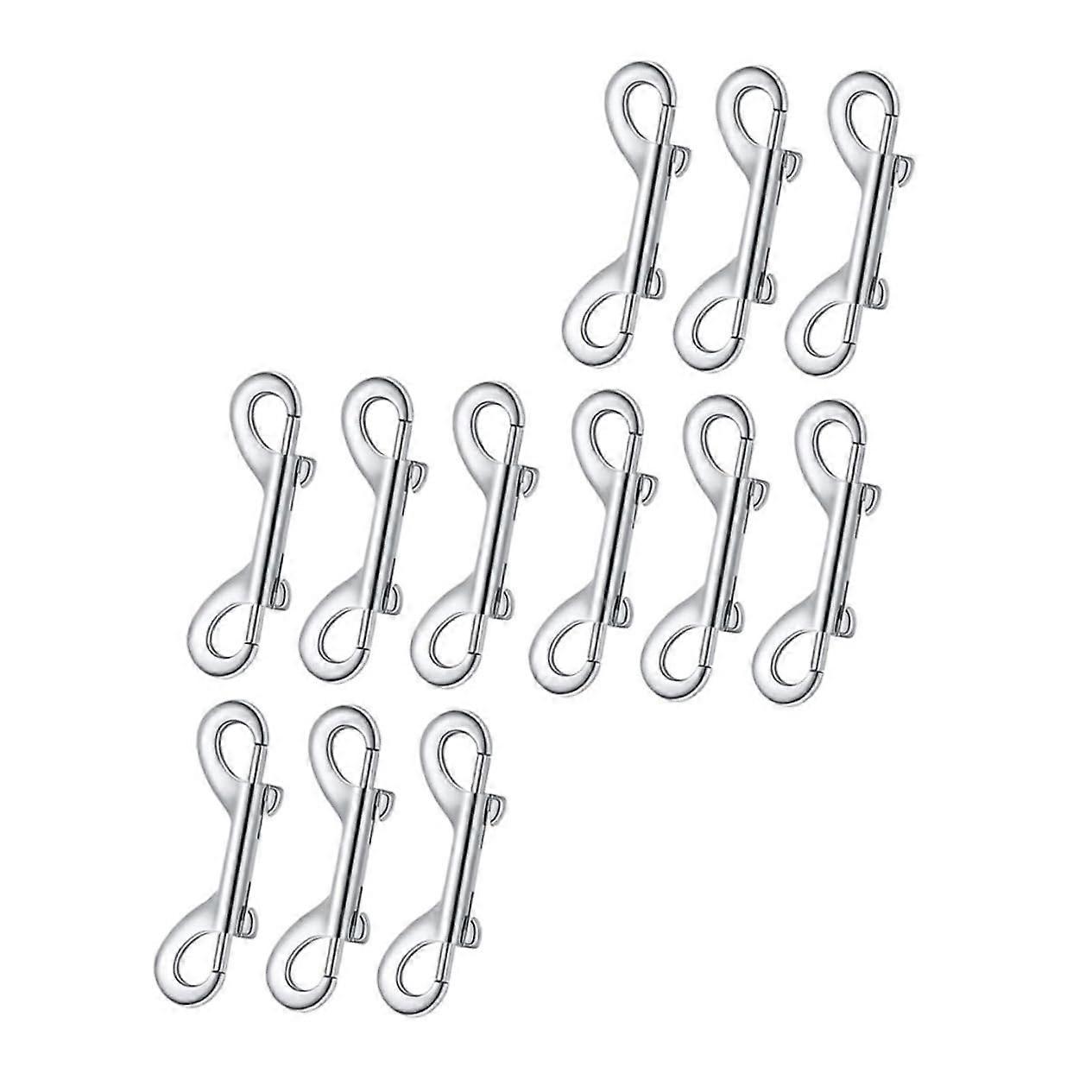Double Ended Bolt Snap Accessory Metal Dog Leash Hook Quick Release Silver Double-Headed Hook for Boating