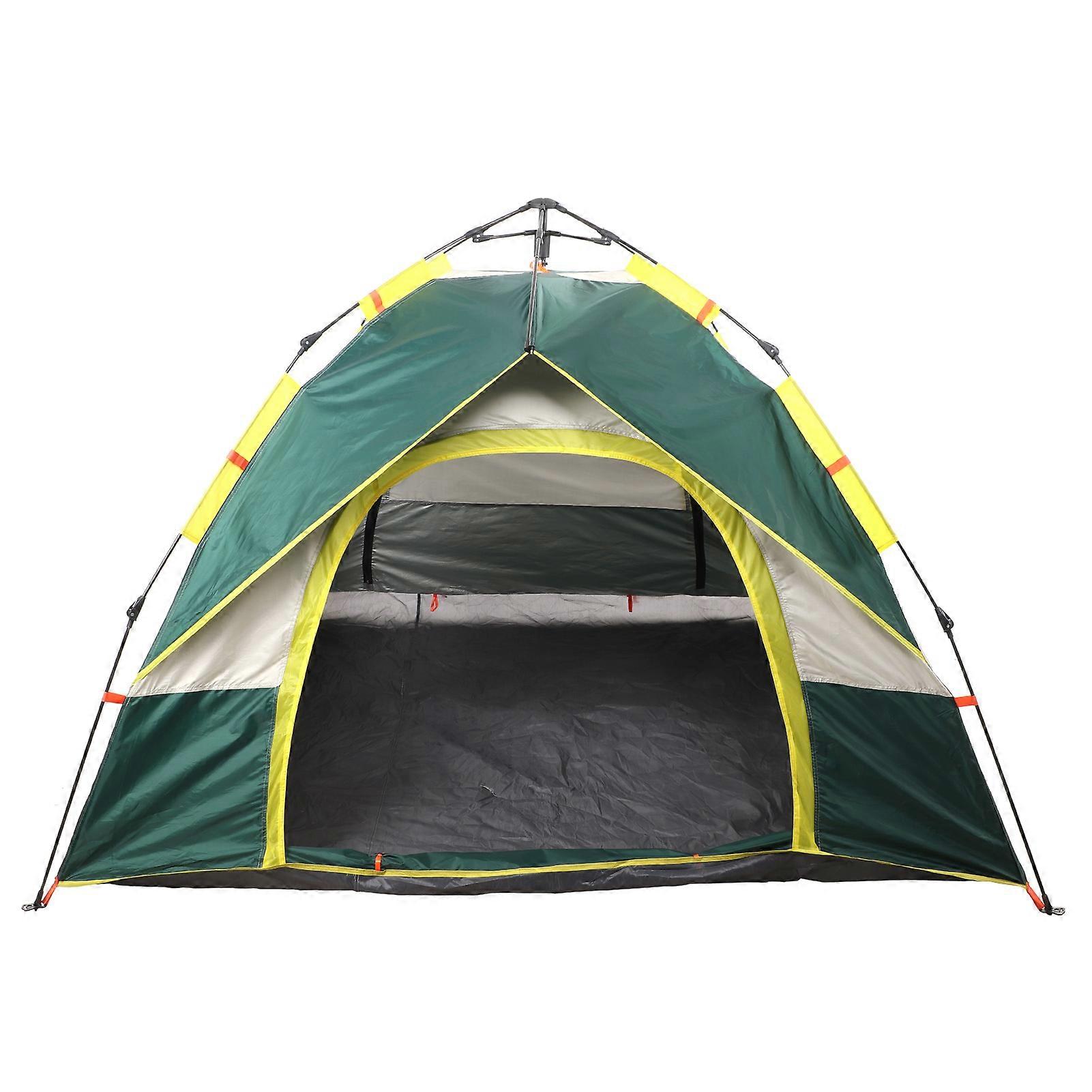 Outdoor Camping Beach Rainproof Sun-proof Automatic Quick Install Tent For 3-4 People(Blue)