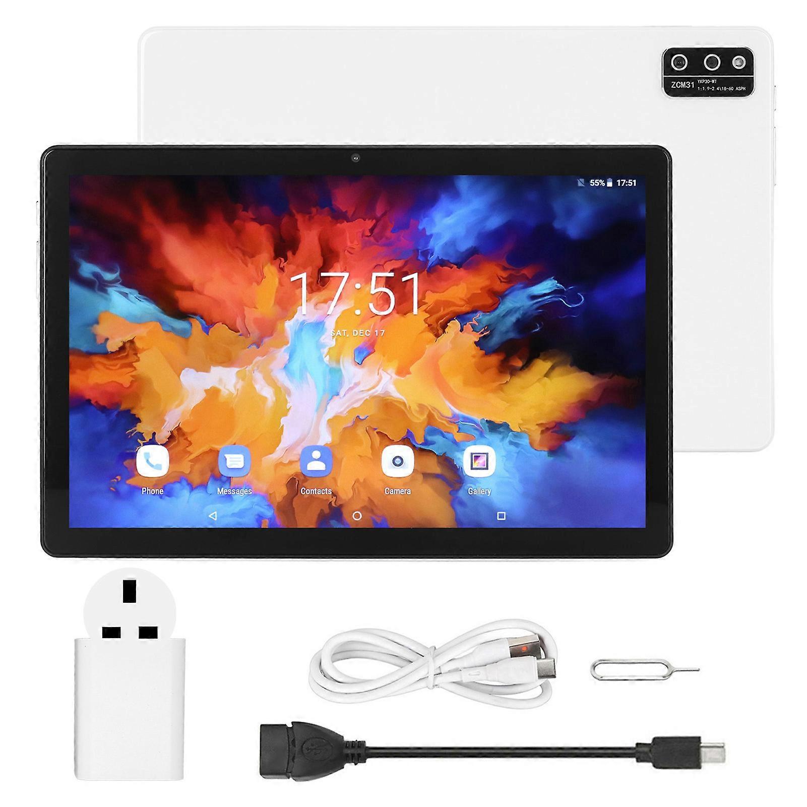 Tablette de jeu à double caméra double caméra pour l’école de bureau 10,1 pouces IPS Octa Core 8 Go de RAM 128 Go de ROM pour l’école familiale