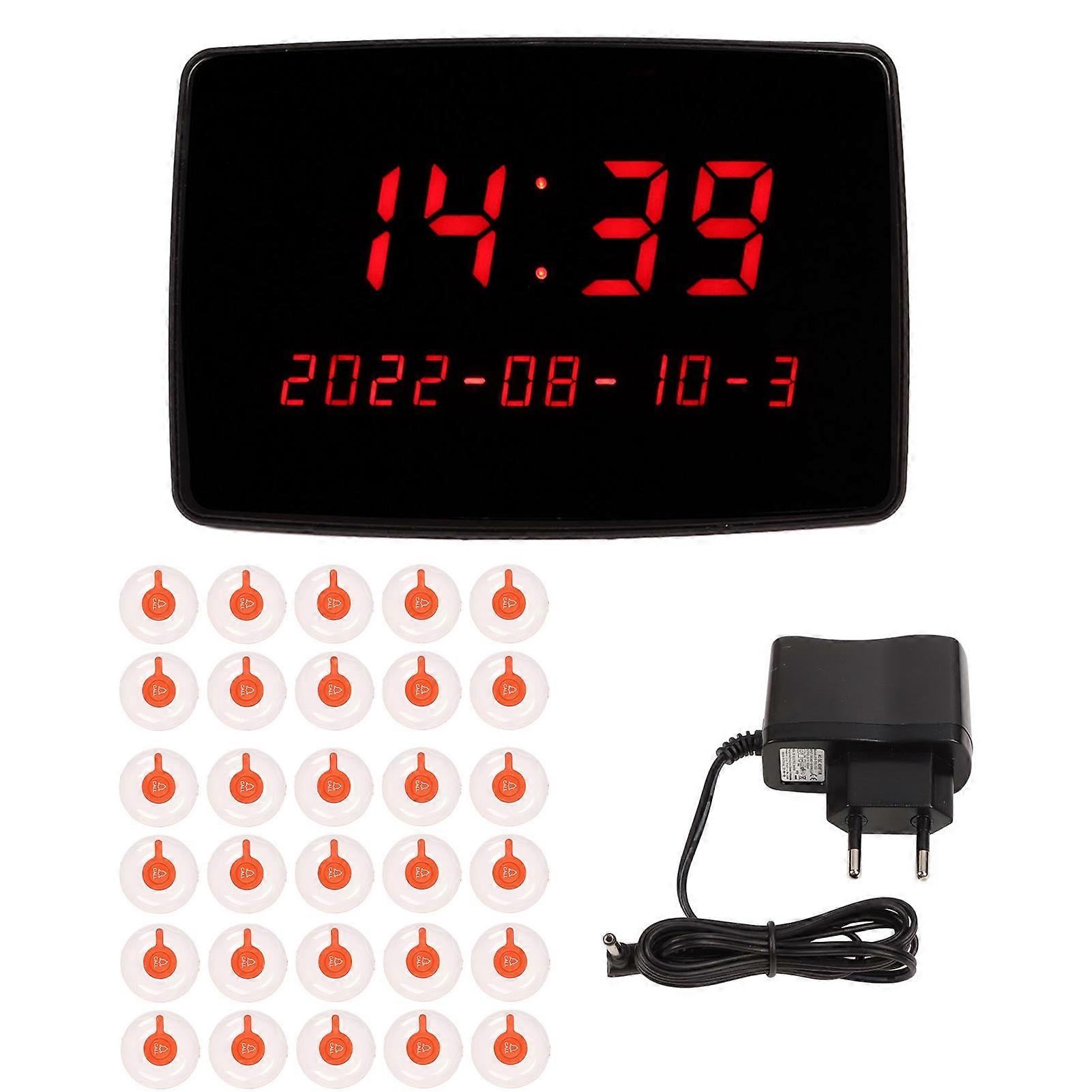 Wireless Calling PC Display Receiver 30 Waterproof Call Buttons Customers Patient Pager System