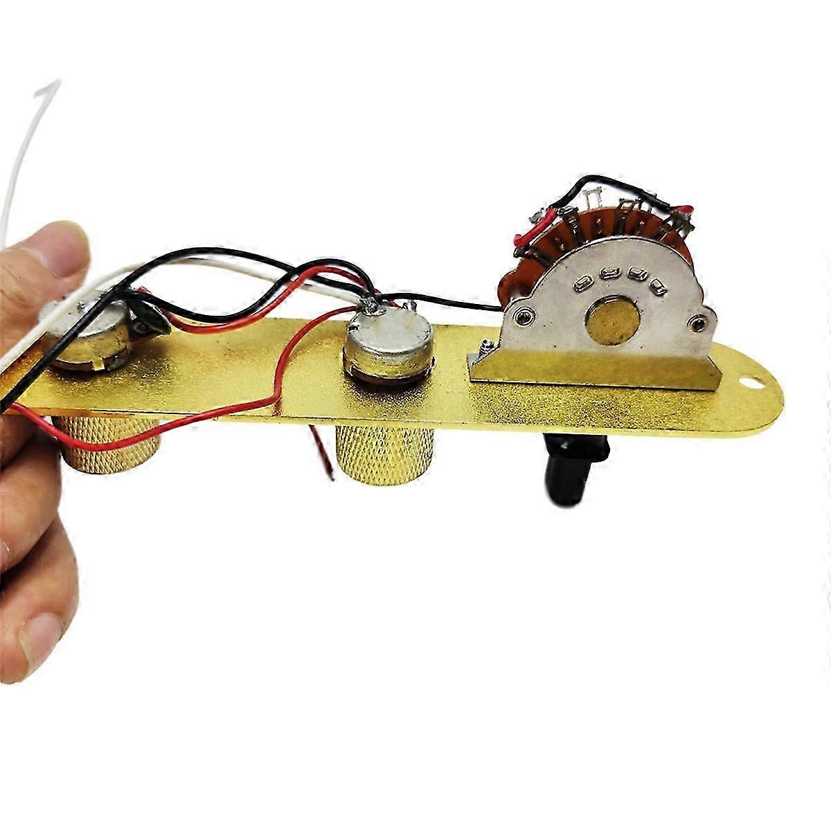 6 String Roller Saddle Guitar Prewired Control Plate