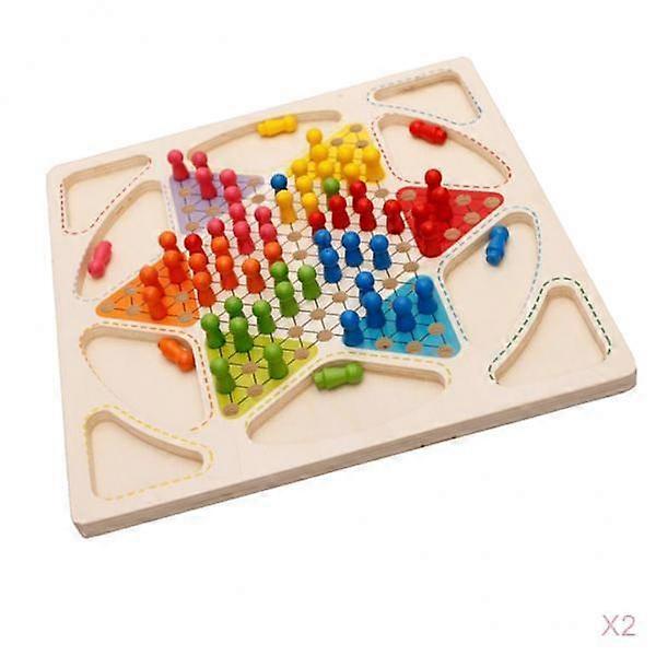 2x Flying Chinese Checkers Puzzle Games Set