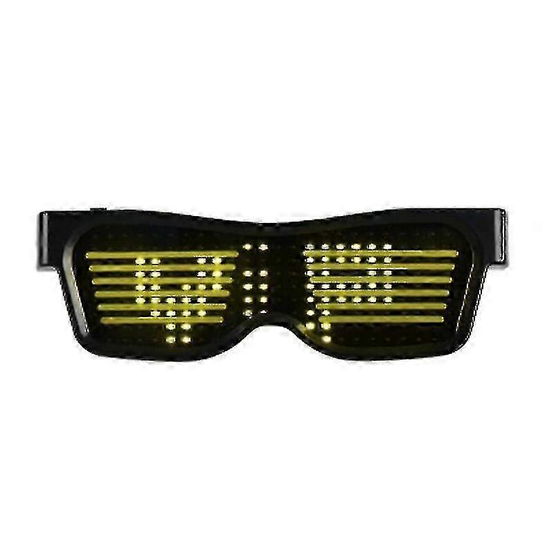 Lunettes LED Bluetooth intelligentes avec contrôle par application, chargement USB et clignotement multilingue
