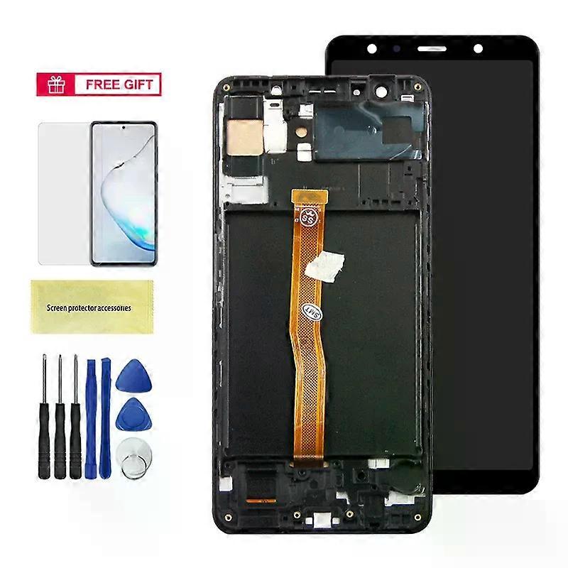 A750 A750F A750FN / DS Bildschirm für Samsung Galaxy A7 2018 LCD-Display Digital Touchscreen Assembly Ersatz mit Rahmen