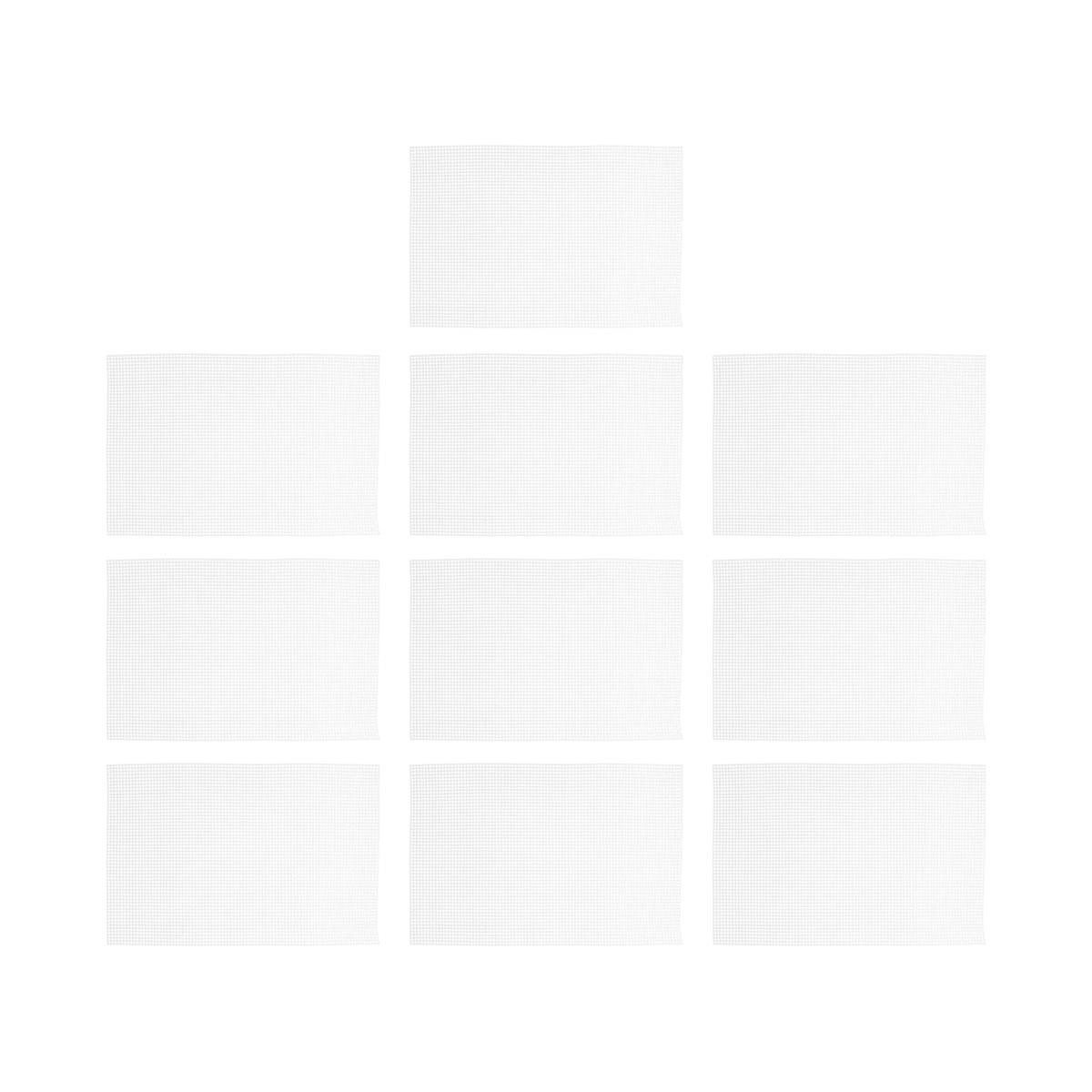 10stk DIY korssting plastnet klud vævet netark dly plast mesh gitre manuel DIY mesh stykke til DIY størrelse 1 2