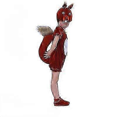 5 色儿童松鼠 Cosplay 连身裤儿童动物舞台童话表演服装万圣节松鼠 Cos 服装