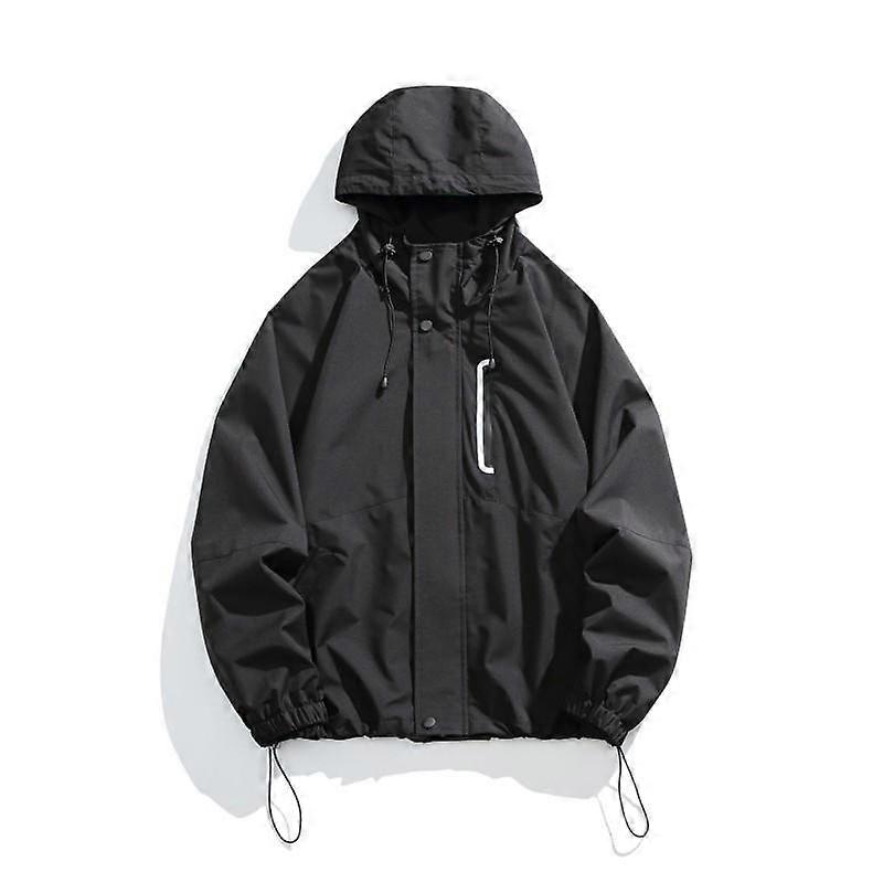 Spring Color Matching Simple Overalls Hooded Storm Jacket Couple Outdoor Mountain Windproof Jacket