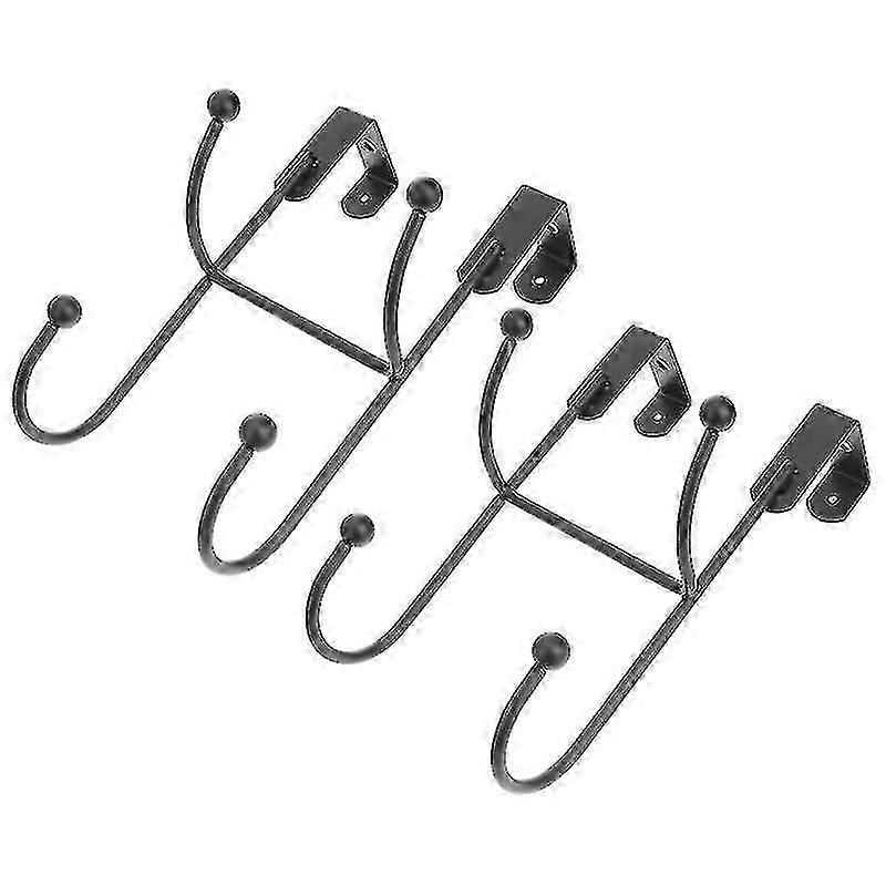 20X11x10cm Black Utility Hooks 2pcs No-punch Hooks Coat Hanging Hooks Hat Hooks Storage Organizers (