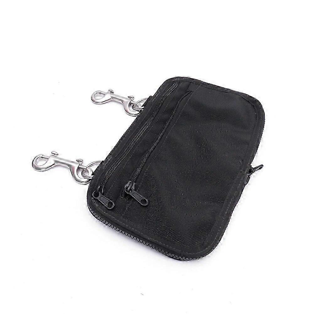 Scuba Diving Side Mount Storage Pouch Black 25x15x8cm BCD Accessory