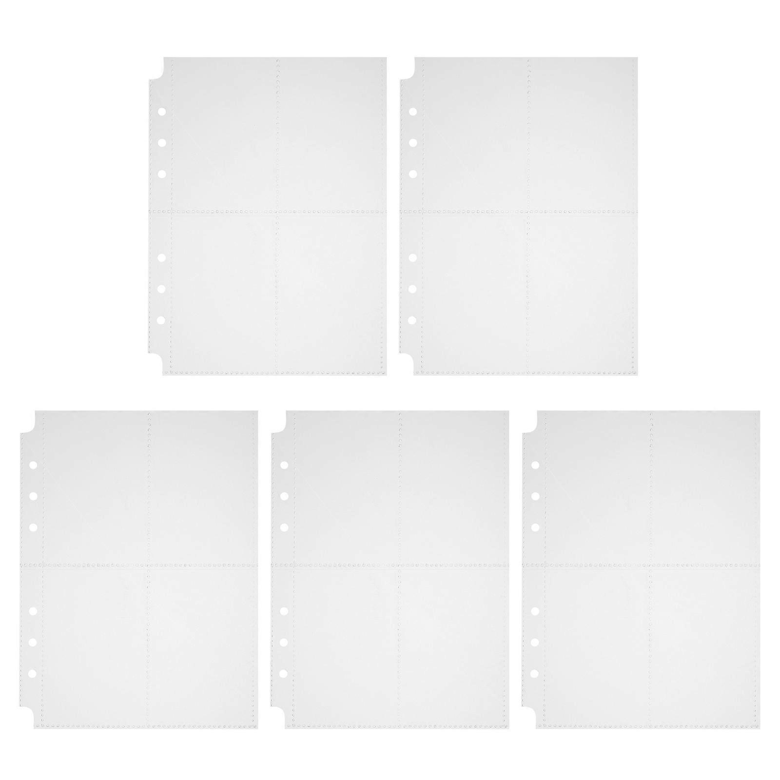 50Pcs 6-Ring Binder Photo Pockets Clear Protective Cover for DIY 4x6 Inches