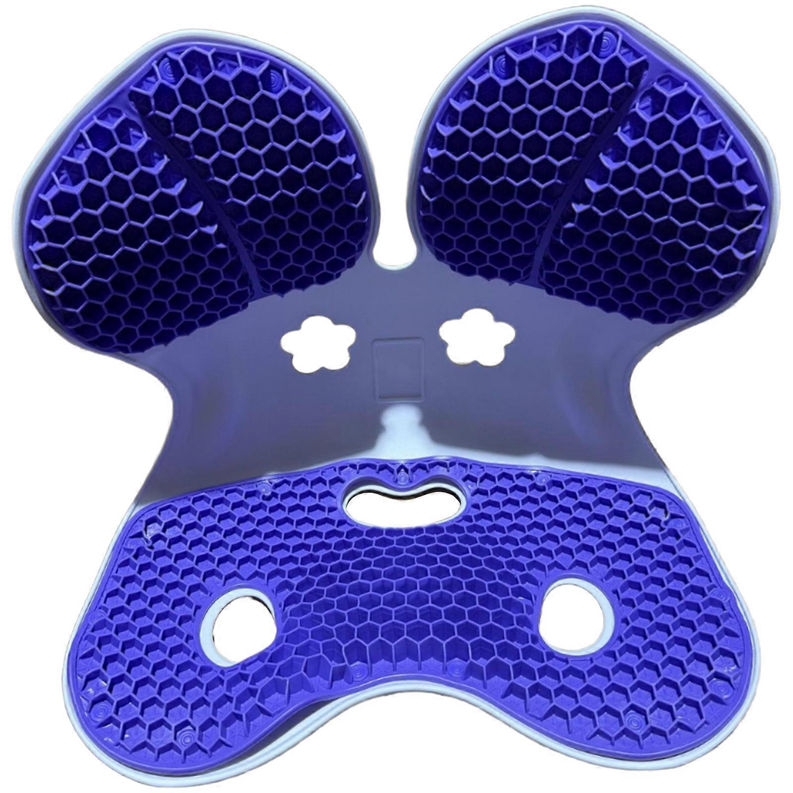 Ventilated Silicones Lumbar Pillow For Correct Sitting Position During Studying Working Long Hours Purple
