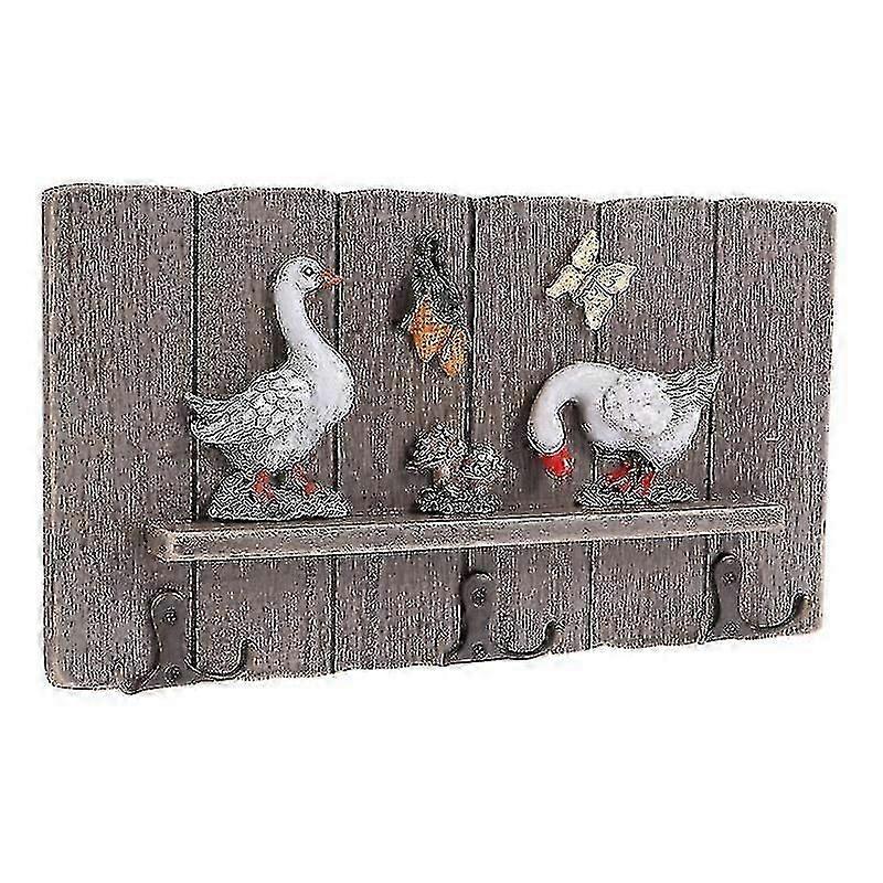 27X14.7cm Coffee Utility Hooks Rustic Style Hook Goose Design Hook Key Hook Durable Storage Hook For