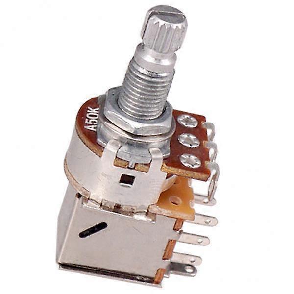 2x LONG Split Shaft Audio Taper Push Pull Potentiometers - Choice of A50K/ B50K