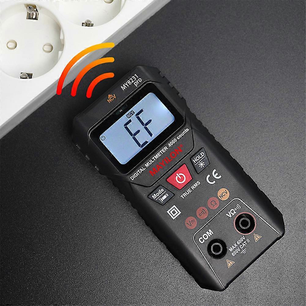 MAYILON Digital Multimeter Multi Tester with NCV Non-Contact Voltage Detection TRMS 4000 Counts Automatic/Manual Measurement Mode Backlit LCD Display
