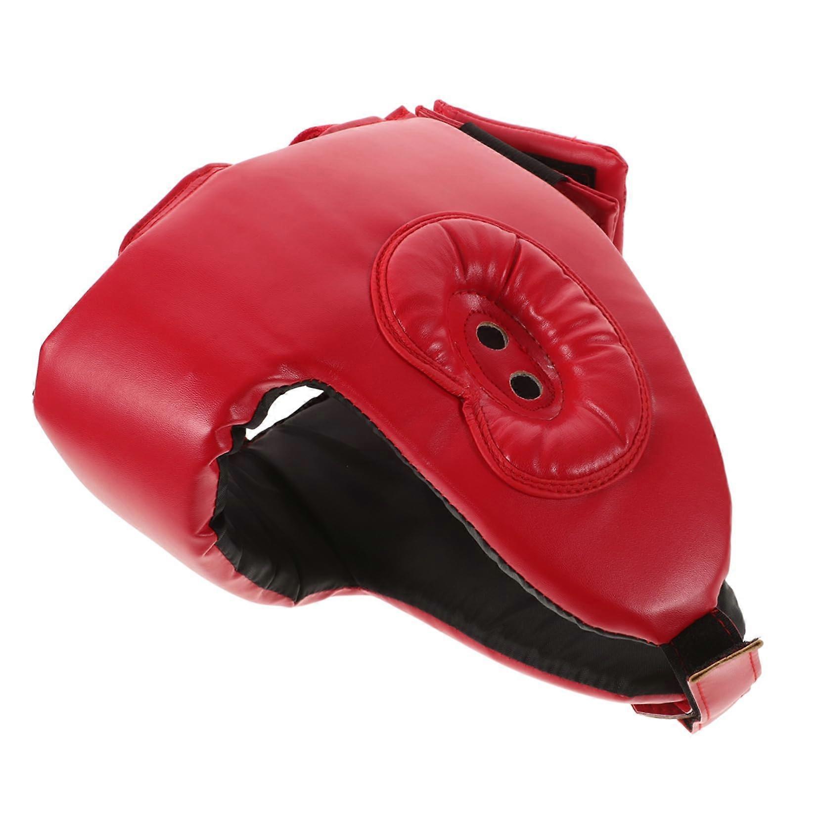 Boxing Helmet Boxing Padding Face Boxing Gloves Deodoriser Boxing Bandages Headwear Guard Sparring Equipment for Head Protection Sparring Helmet Red