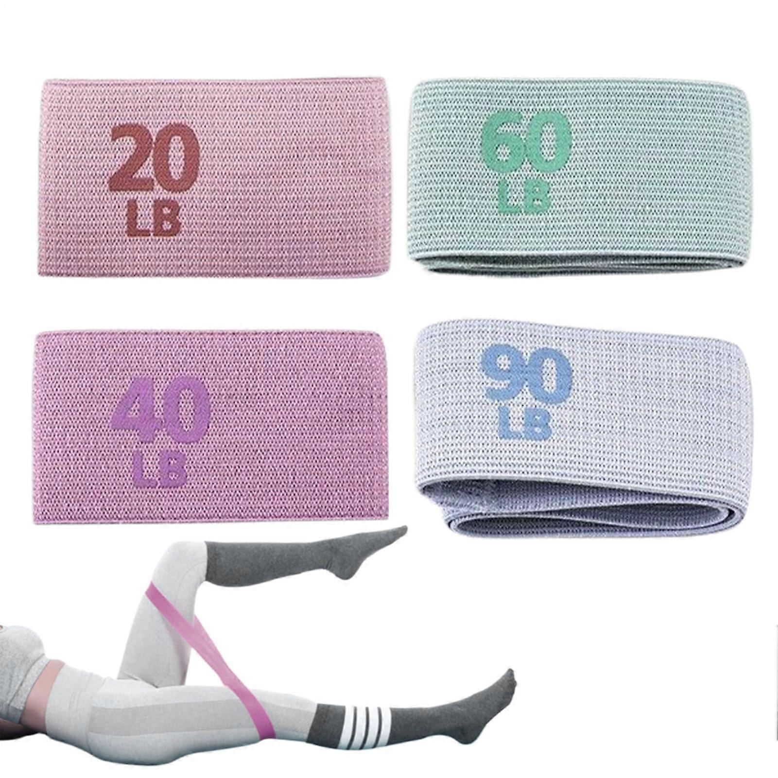 Elastic resistance bands 4piece for training stretching strength exercises