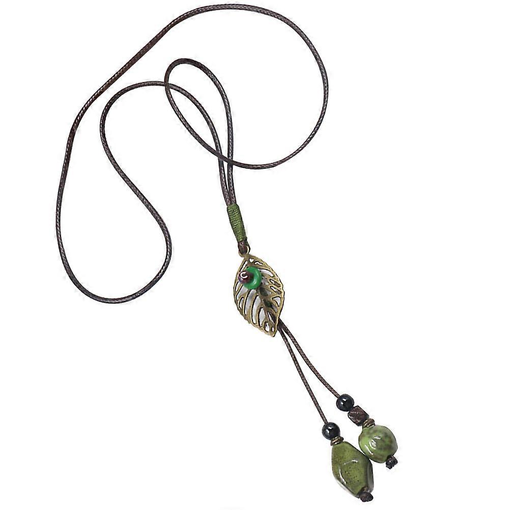 Versatile Leaf Pendant Necklace, Ideal for