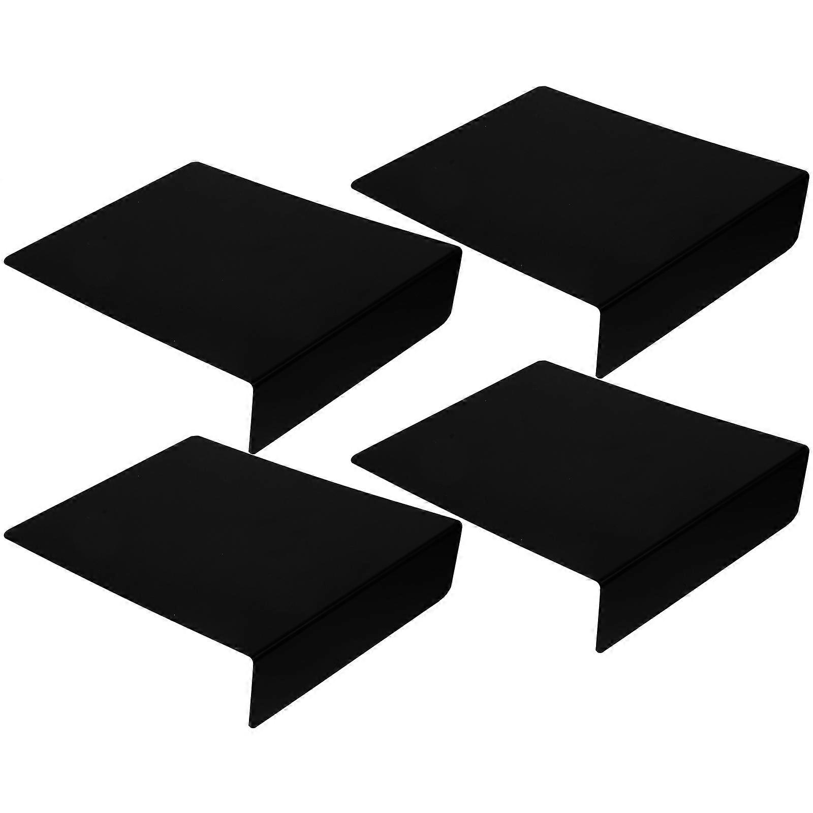 Display Blackboards Small Chalkboard Signs Buffet Menu Board Signage Erasable Writing Black PVC 4Pcs
