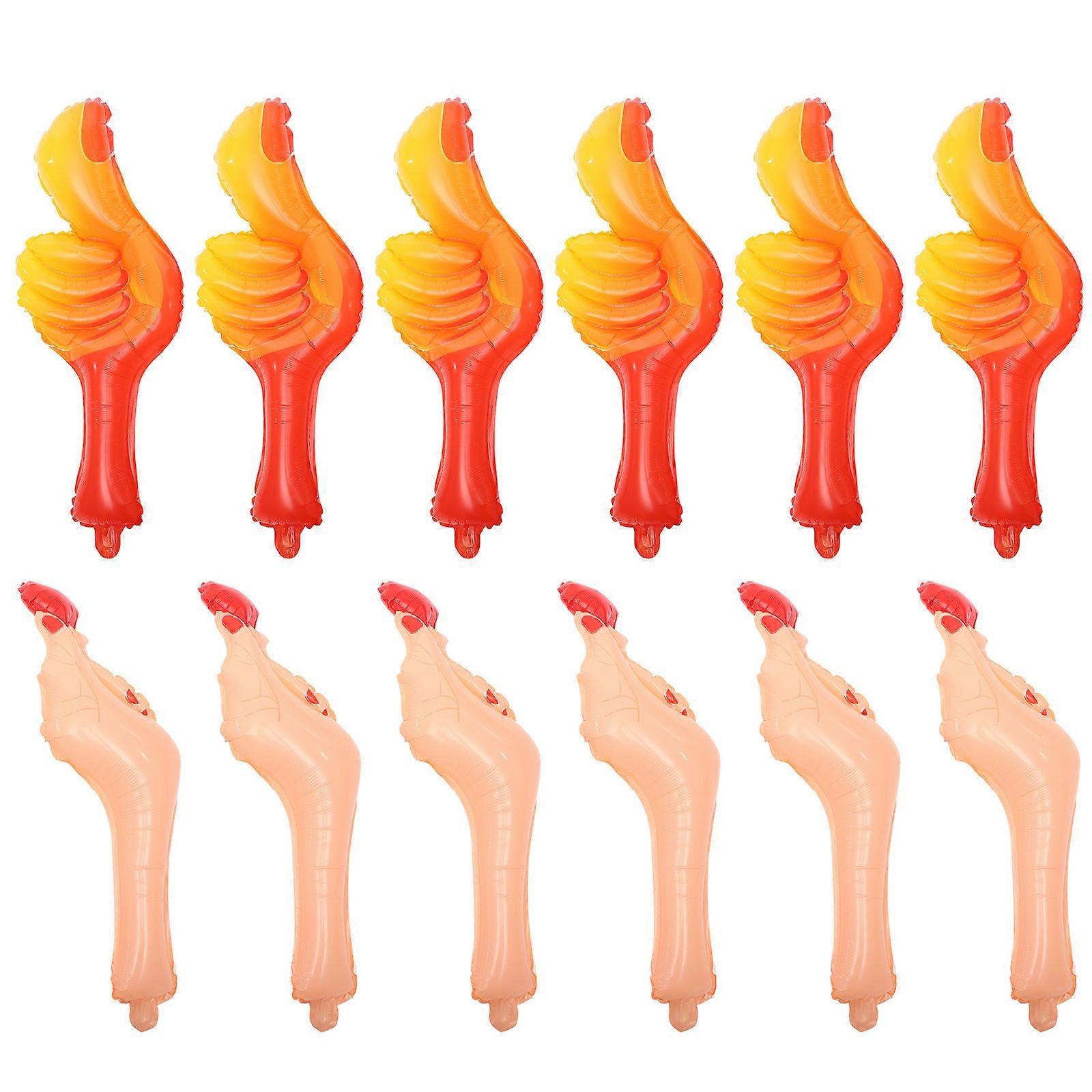 Inflatable Cheering Sticks Party Supply Assorted Color 60X26CM Inflatable Sporting Events 12Pcs