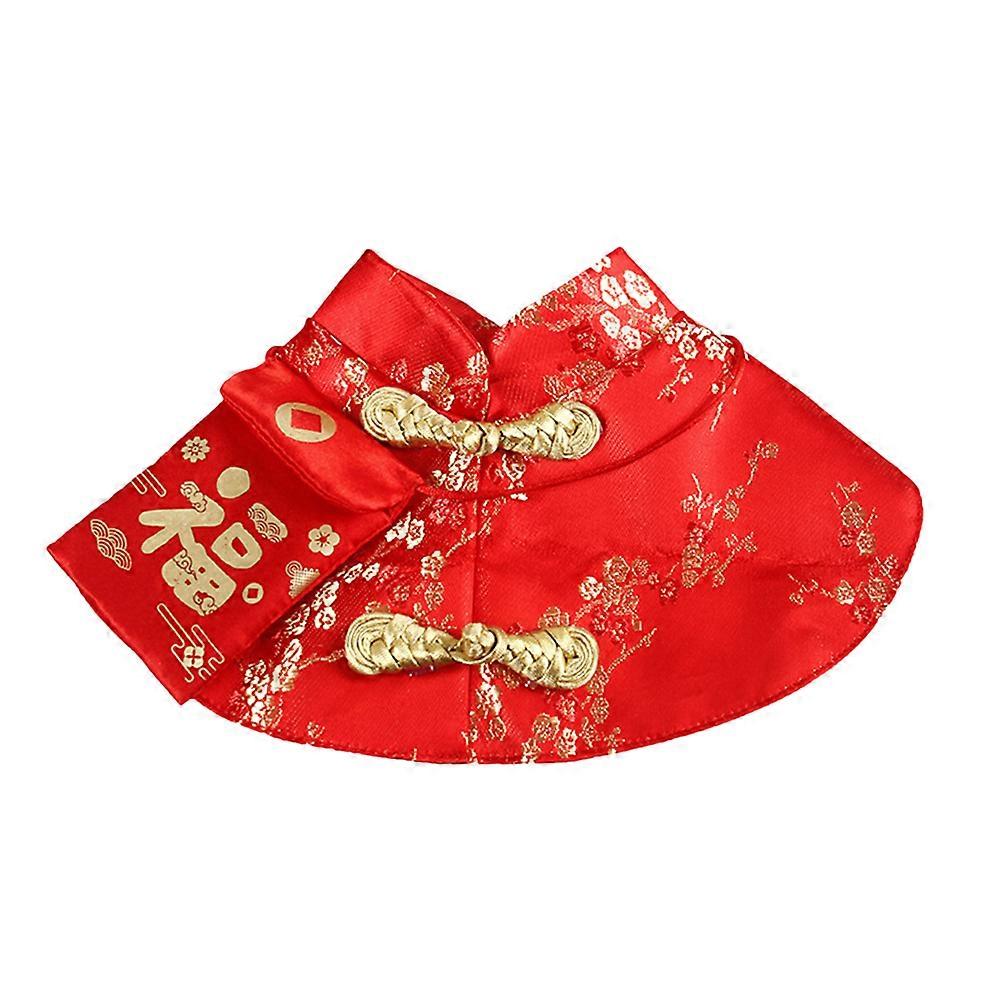 Cat Chinese Style Coat Joyous Small Red Envelope Decorative Cloak Home Use Acrylic Fiber 1Set