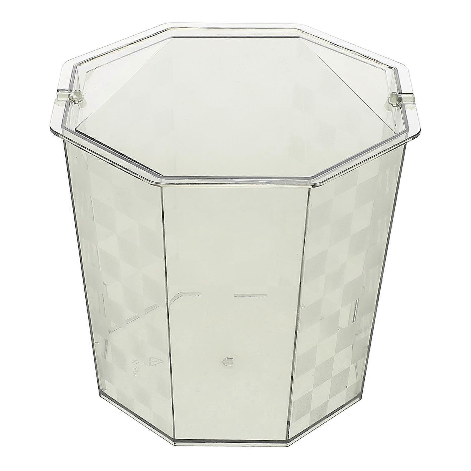 Mini Trash Can Countertop Small Grey 5.89X5.89X5.89In Space-Saving 1Set