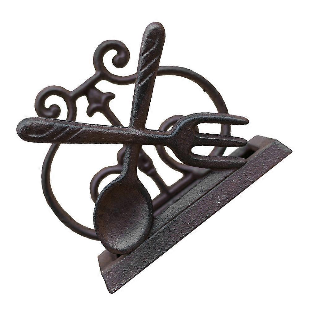 Vintage Style Napkin Holder, Cast Iron Table Towel Organizer for Kitchen & Dining, Rustic Design with Smooth Edges, Sturdy for Home or Restaurant Use